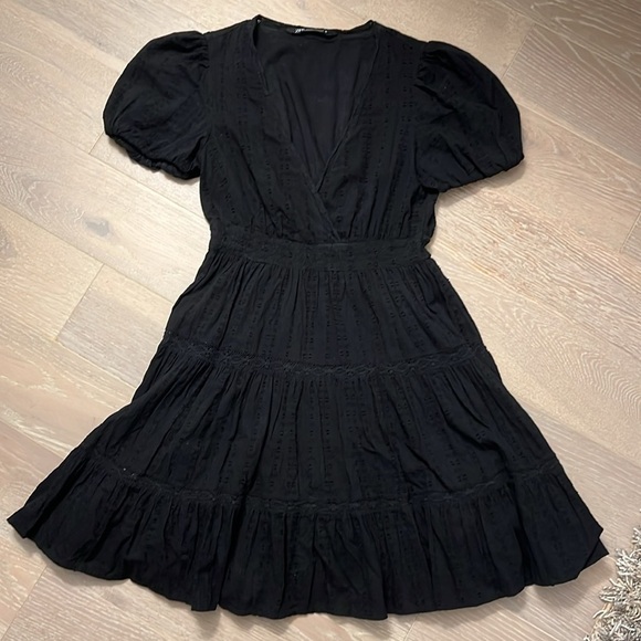 Zara Dresses & Skirts - Zara Black Eyelit Dress